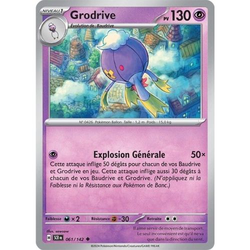 Carte Pokémon - Grodrive - 061/142 - Ev7 Couronne Stellaire