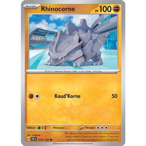 Carte Pokémon - Rhinocorne - 074/142 - Ev7 Couronne Stellaire