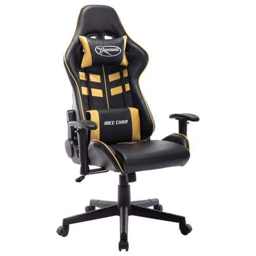 Vidaxl Chaise De Jeu Noir Et Doré Cuir Artificiel