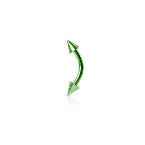Piercing Arcade Barre Et Cônes Titane Inoxydable Anti Allergique Sourcil Oreille Cartilage Tragus Helix Barbell Tennessee Vert Lovepiercing