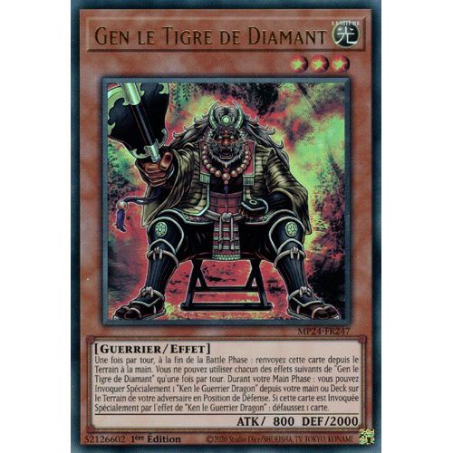 Yu Gi Oh Mp24 Fr247 Gen Le Tigre De Diamant Ultra Rare