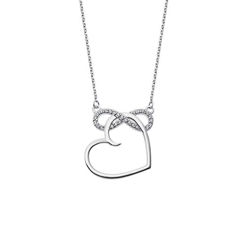 Collier Double Lotus Silver Collection Moments Coeur Infini