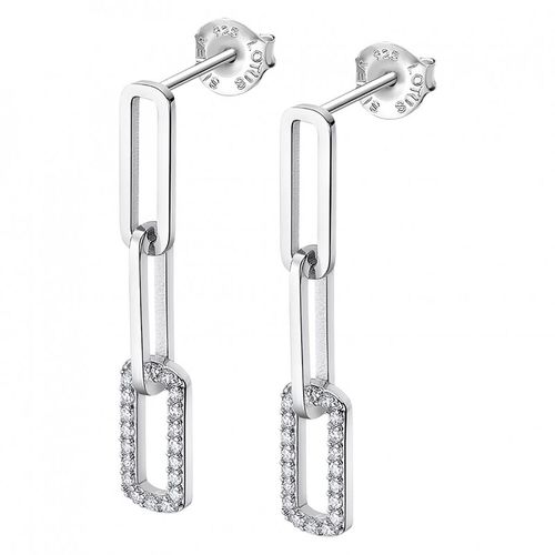 Boucles D'oreilles Lotus Silver Rectangle