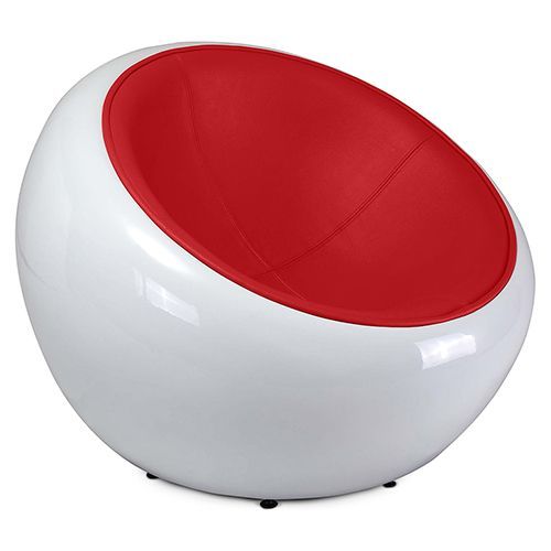 Fauteuil Pada Ball Chair - Simili Cuir Rouge