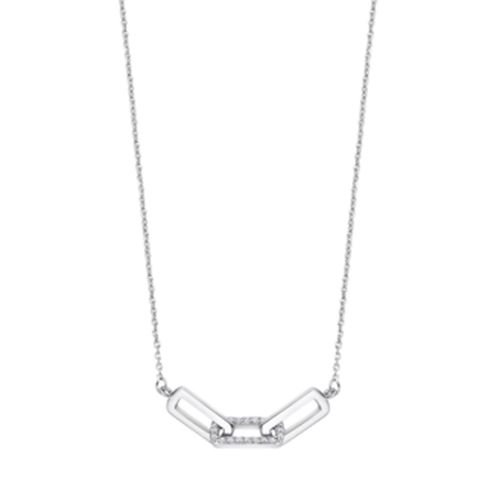 Collier Lotus Silver Rectangles Entrelacés