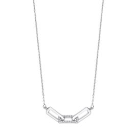 Collier Lotus Silver Rectangles Entrelacés