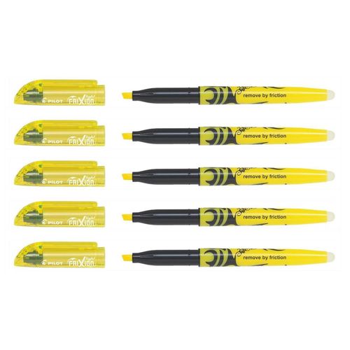 Pilot Lot De 5 Surligneurs Effaçable Frixion Light 3,8 Mm Jaune