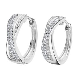 Boucles D'oreilles Créoles Lotus Silver