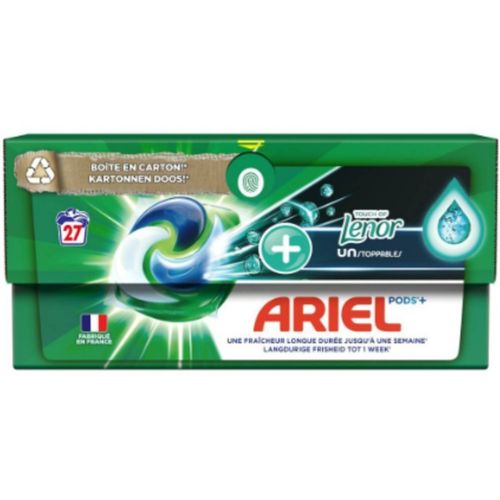 Lessive capsules Ariel Allin1 pods + Lenor unstopabbles x27