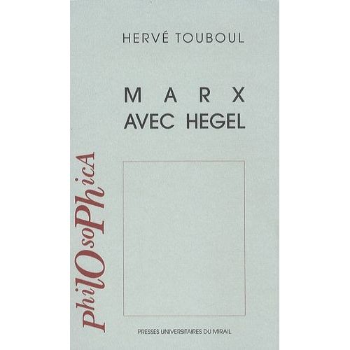 Marx Avec Hegel