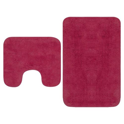 MPS Tapis de salle de bain 2 pcs Tissu Fuchsia