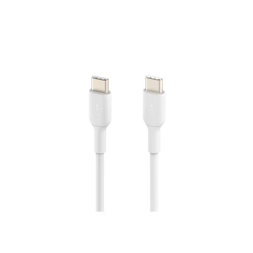 Belkin BOOST CHARGE - Câble USB - 24 pin USB-C (M) pour 24 pin USB-C (M) - USB 2.0 - 3 A - 1 m - blanc (pack de 2)