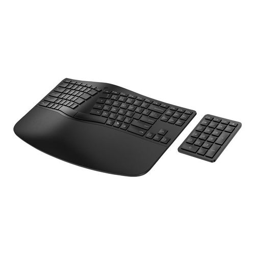 HP 965 - Ensemble clavier et pavé numérique - taille compacte, disposition à 2 zones, pavé numérique séparé, déplacement des touches à profil bas, multi-dispositifs - sans fil - Bluetooth -...