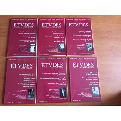 Lot De 6 Revues Etudes 2010 (De Juin À Décembre)