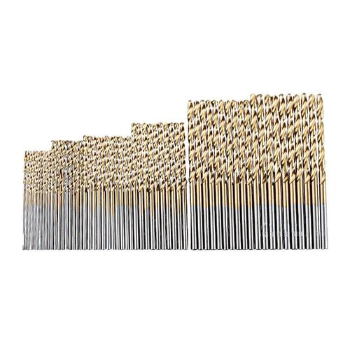 50/60Pcs Twist Drill Set Forets Individuels 1/16""-1/8"" Round Shank Drill Set Titanium Coating HSS Drill Bit Set Quick Change Drill Bit Set,50pcs