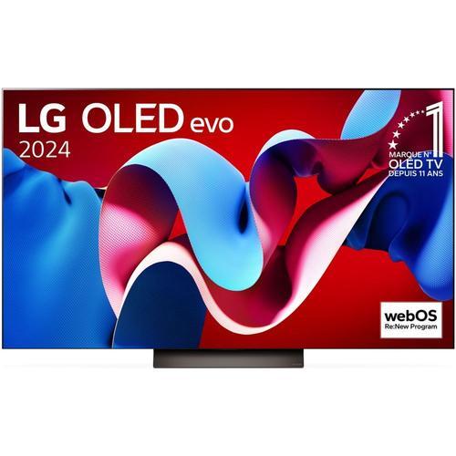 TV OLED Evo LG OLED77C4 195 cm 4K UHD Smart TV 2024 Noir et Brun