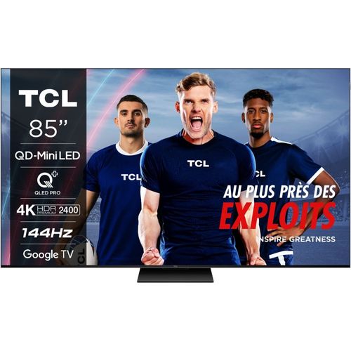 TV QD-MiniLed TCL 85MQLED85 215 cm 4K UHD 2024 Aluminium brossé