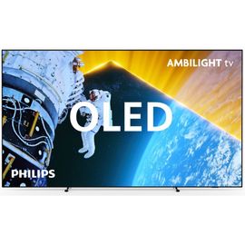 TV OLED Ambilight Philips 77OLED809 194 cm 4K UHD Google TV 2024 Métal Argent