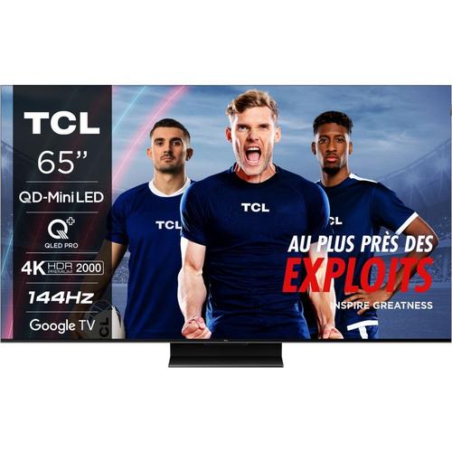 TV QD-MiniLed TCL 65MQLED85 165 cm 4K UHD 2024 Aluminium brossé