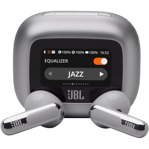 Ecouteurs sans fil Bluetooth JBL Live Flex 3 avec réduction de bruit Argent