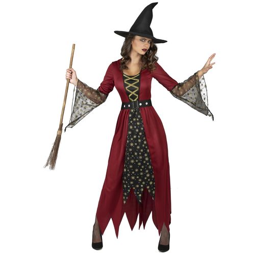 Déguisement Sorcière Rouge Et Or Femme - Taille: Xl