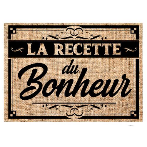 Set De Table En Toile De Jute La Recette Du Bonheur