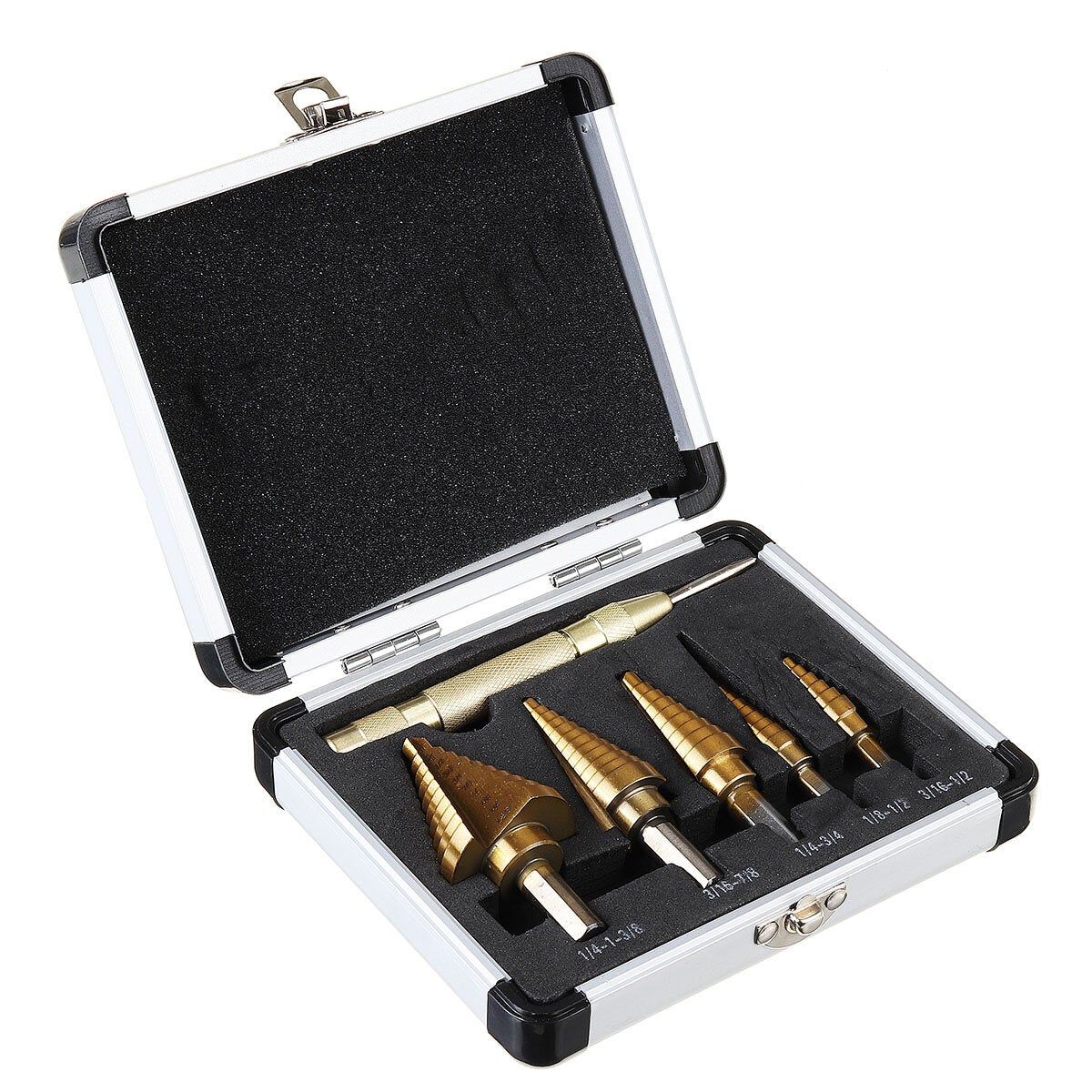 3/5/6pcs Hss Step Drill Bit Set Cone Hole Cutter, 6pcs