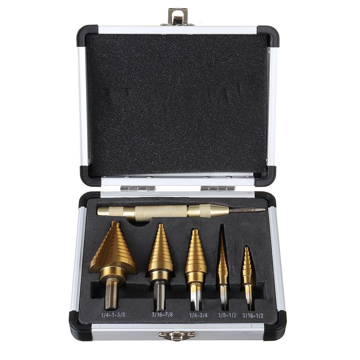 3/5/6pcs Hss Step Drill Bit Set Cone Hole Cutter, 6pcs - 2