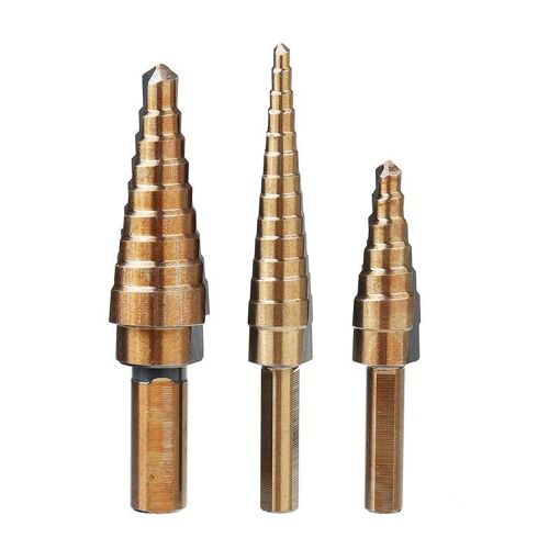 3/5/6pcs Hss Step Drill Bit Set Cone Hole Cutter, 3pcs - 6