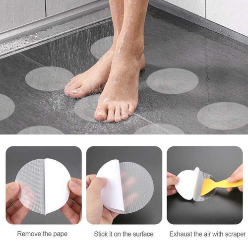 40 Pcs/Set Peva Shower Anti-Slip Stickers Round Bathroom Non-Slip Rubber Soft Waterproof Shower Anti-Slip Pad