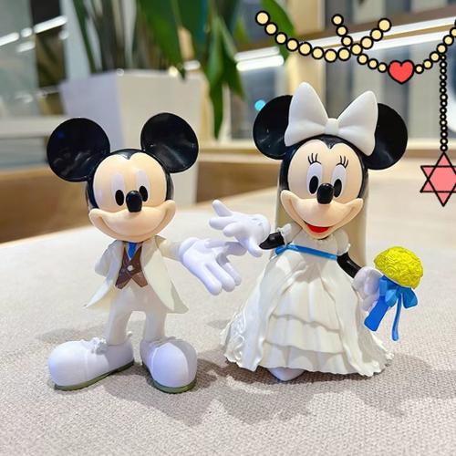 Poupée De Décoration De Mariage Mickey Minnie, 15 Cm, Modèle 2pcs