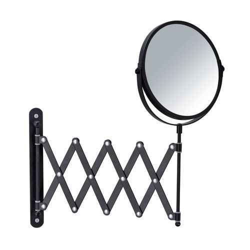 Miroir mural à bras télescopique - Noir