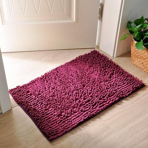 Couleur Deeppurple Taille Environ 40x60cm Soft Carpet Non-Slip Bathroom Carpet Floor Door Mat Dirt Barrier Rectangular Floor Door Mat Carpet