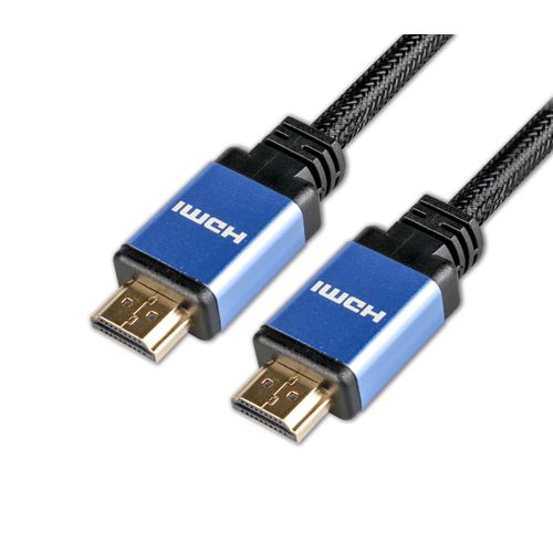 D2 Cable HDMI 2.1 Ultra HD 8k Connecteurs en OR Nylon Tressé - High Speed par Ethernet Full HD 1080P / 2160P 60Hz 3D TV PS5 - Câble Triple Blindage - Connecteurs plaqués - 3M - Noir