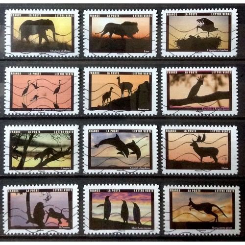 Série Les Animaux Au Crépuscule - Jolis N° 2099 2100 2101 2102 2103 2104 2105 2106 2107 2108 2109 2110 Obl - France Année 2022 - Brn83 - N33183