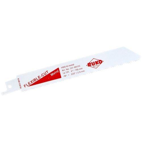 Lame de scie sabre 8915 en acier HSS bimétal - longueur 152 mm - par 5 RUKO