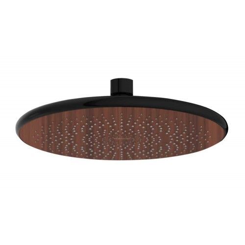 Douche de tête noir et bois - diamètre 225 mm - Water Saving WENKO