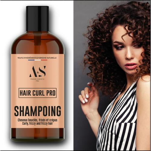 Hair Curl Pro Shampoing Professionnel 200ml Formule Unique Pour Cheveux Bouclés, Frisés Ondulés Et/Ou Crépus. Formule Nutrition Intense Pour Rendu Inégalable, Apportant Rebond Et Hydratation. 