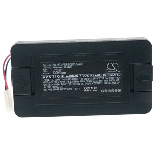 vhbw Batterie compatible avec Rowenta X-plorer série 20 Aqua RR6875, RR6875WH robot électroménager, noir (2600mAh, 14,4V, Li-ion)