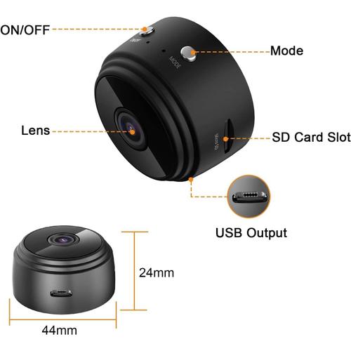Mini Camera Espion sans Fil HD Spy - Surveillance WiFi avec Vision