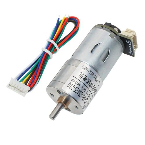 DC7.4V Hall Encoder DC MotorÃ©ducteur avec Encodeur Speed Dial Reducer, 50RPM