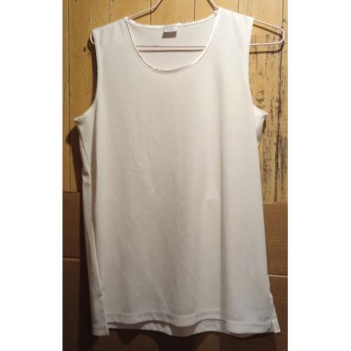 T-Shirt Femme - " Blanche Porte " - Sans Manches - Taille 42 / 44