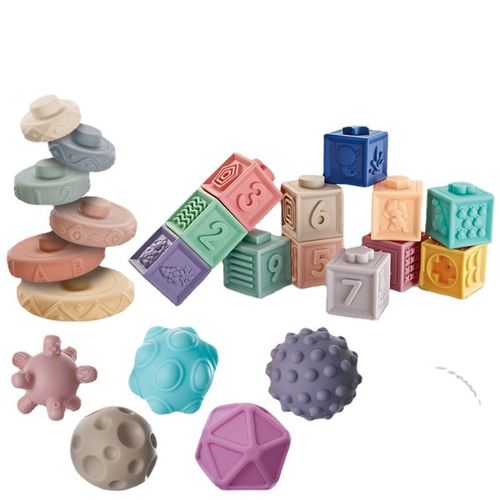 23pcs Souple Jouet Dentition Bébé | Jeux Éducatif Jouets D'éveil Pour Bébé Enfant 6 9 12 Mois 1 2 Ans Garçon Fille