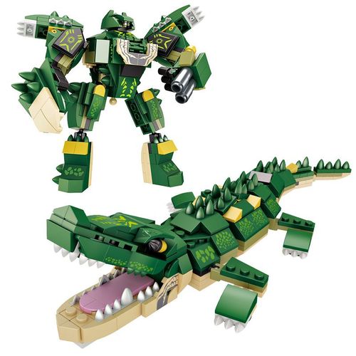 2in1 Crocodile Building Toy Featuring Wild Animal Toys (363 Pieces)