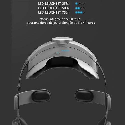Sangle De Tête Réglable Avec Batterie Accessoires Pour Casque De Réalité Virtuelle Pour Oculus Quest 2