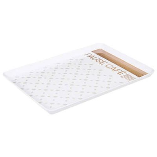 Plateau De Service Mélaminé "Scandi" 30cm Blanc