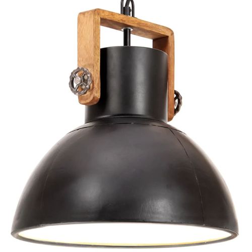 Vidaxl Lampe Suspendue Industrielle 25 W Noir Rond 30 Cm E27