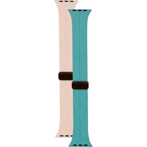 Pack 2 Bracelets Apple Watch 38/40/41 Bleu/Beige
