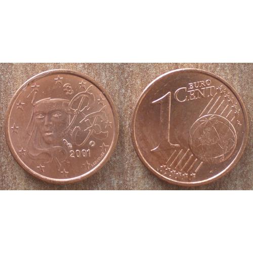 France 1 Centime 2001 Neuf Euro Cent Cents Piece