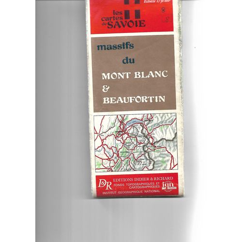 Carte Ign Topographiquemassifs Du Mont Blanc &beaufortin